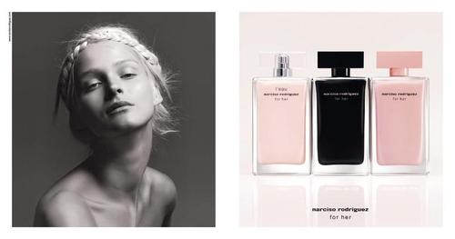 Overview of the perfume water For Her by Narciso Rodriguez