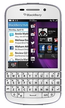 A telefon leírása BlackBerry Q10