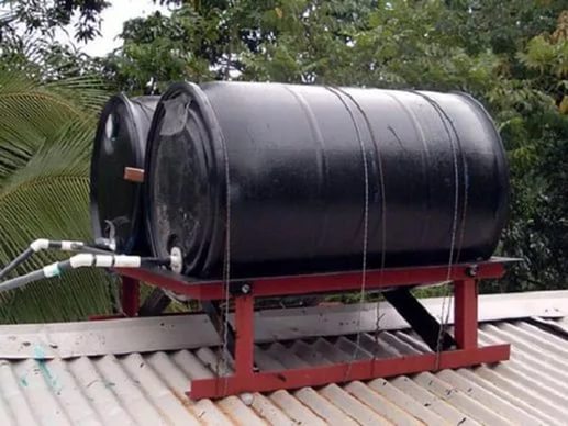  Calentador de agua de barril de metal