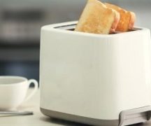  Toaster with slices of bread