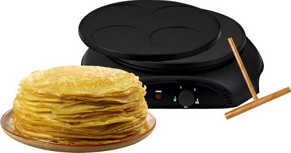  Crepe maker with open surface